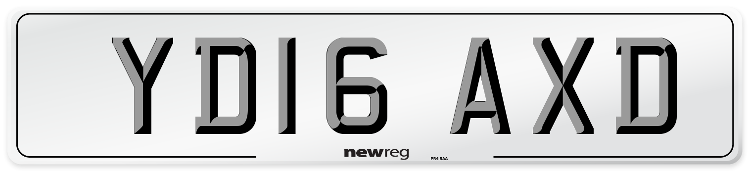 YD16 AXD Number Plate from New Reg